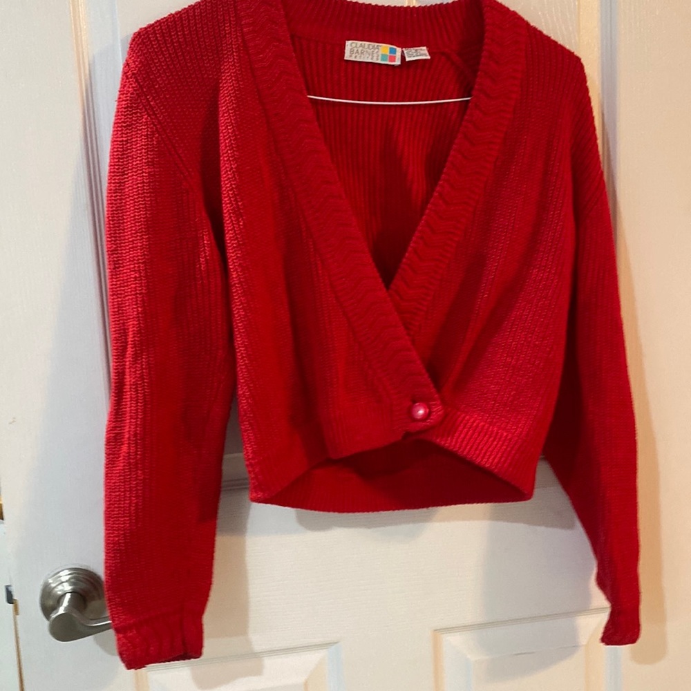 CLAUDIA BARNES PETITES RED SWEATER💕